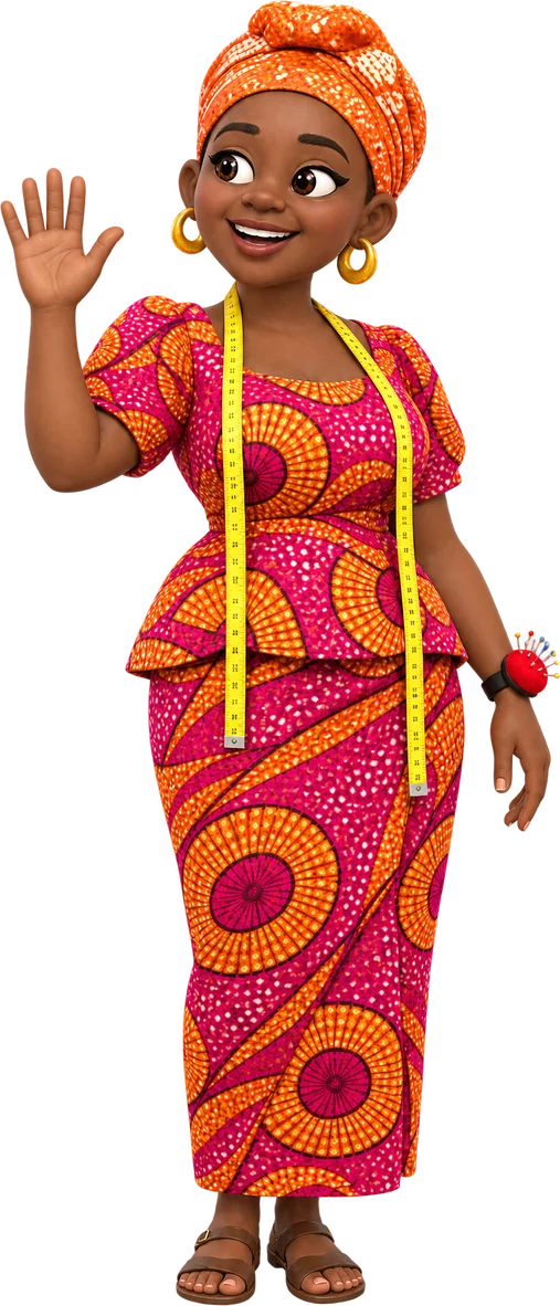 Aunty Kemi, waving